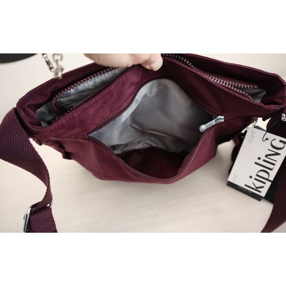 Kipling KIB7V9-1EJ Women's O/S Dark Plum/Black Syro Set Crossbody Bag - Picture 11 of 16